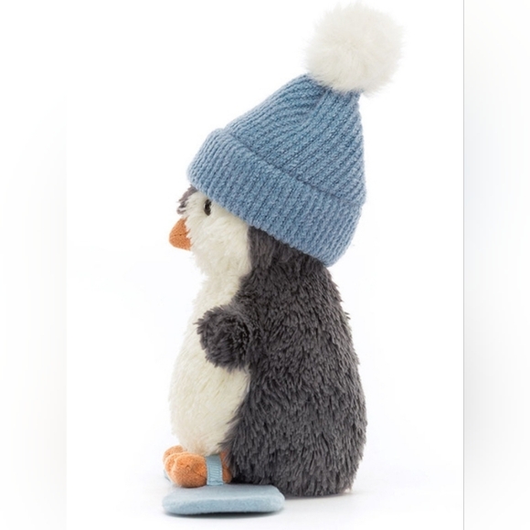 Jellycat Peanut Penguin Snowboarding 4.7x7.1" Soft & Plush NWT - Picture 2 of 7